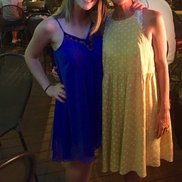 A6 - 312 ⚡️🌈 Express Blue / Purple Mini Dress size Small - Picture 9 of 9